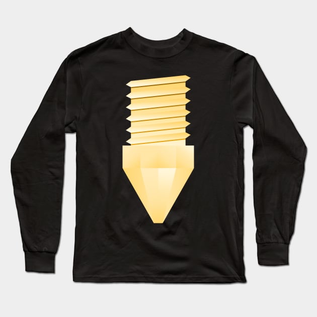 3D Printer Brass Nozzle Long Sleeve T-Shirt by PCB1981